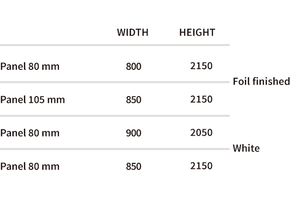 Sliding and folding window dimensions